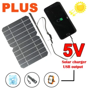 10W 5V Solarpanel Powerbank USB Telefon Ladegerät Outdoor Camping Wandern Reisen - Bild 1 von 10