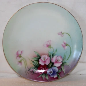 Thomas Sevres Bavaria 6” Plate with Hand Painted Floral Design Signed by Lund - Picture 1 of 6