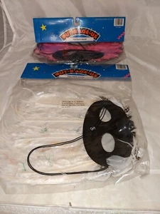 Lot 2 Mardi Gras Masquerade Eye Masks Halloween Costume Feathers - Picture 1 of 5