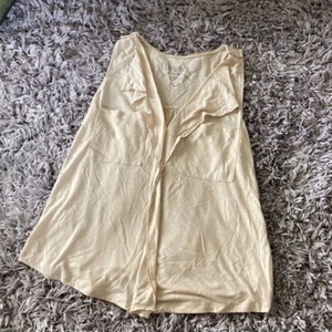 womens decree beige flowy tank top blouse size small - Picture 1 of 4