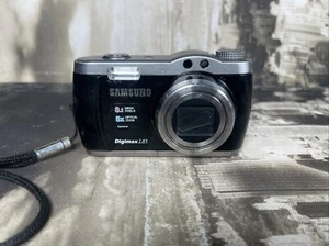 Samsung Digimax L85 Digital Camera 8.1MP Black Silver Lens Stuck - Picture 1 of 5