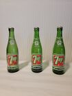 (3pcLot)Vintage 60?s7-UP "You Like It, It Likes You" 12ozGreen Glass Soda Bottle