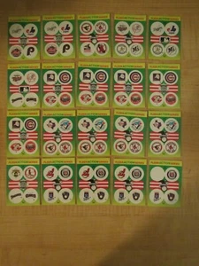 Lotto 20 adesivi Fleer Action Series logo piccola squadra 1990 quiz starter - Foto 1 di 2