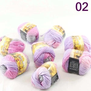 SALE 8 Skeins x 50gr NEW Chunky Colorful Hand Knitting Wool Yarn 802 Hot Pink - Picture 1 of 24