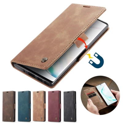 For Samsung Galaxy Note10+/20 Ultra Leather Wallet Case Card Magnetic Flip Cover - Image 1 of 4