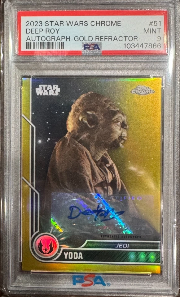 2023 Star Wars Chrome DEEP ROY Auto /50 YODA #51 PSA 9 - Image 1 of 2