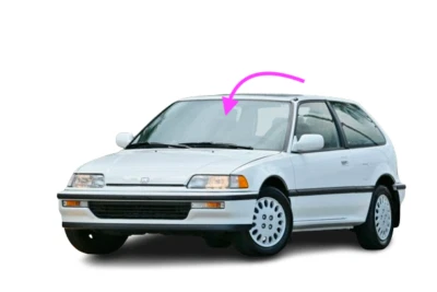 Se adapta a: Honda Civic 1988-1991 2 puertas hatchback parabrisas delantero vidrio Foto 1 de 4