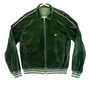 TFM Trainingsjacke Herren XXL Dunkelgrün Velour Hip Hop Streetwear Y2K Vintage USA - Bild 1 von 14