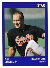 1990 Star Company Cal Ripken Jr Blue Promo Sample BLANK BACK Orioles HOF