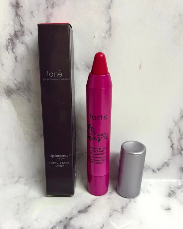 Tarte Lipsurgence Lip Tint LIP PENCIL  - AMUSED  - Full Size  NEW/BOXED - Image 1 of 1