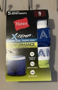 Boys Hanes X-Temp Boxer Briefs 5 PACK Size Small 6-8 Performance 4 Way Stretch H - Picture 1 of 2