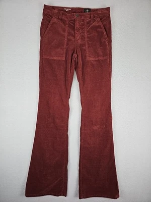 Pantalones AG Adriano Goldschmied para mujer 28x32 Borgoña Angel Fatiga Bootcut Acampanado Foto 1 de 4