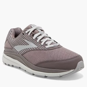 NWOB Brooks Addiction Walker Suede Sneaker Shoes Shark Alloy Oyster Gray Siz 6.5 - Picture 1 of 16