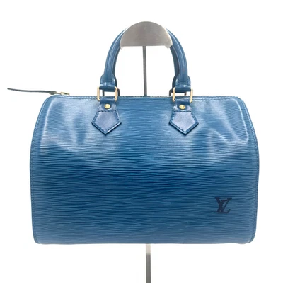 Louis Vuitton Epi Speedy 25 M43015 Hand Bag Leather Toledo Blue USED  #VI0964 - Image 1 of 4