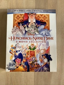 Hunchback Of Notre Dame 2-Movie Disney Blu-ray + DVD + Digital + Slipcover NEW - Picture 1 of 23