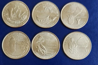 2009 P US Territories Quarters Set (DC, PR, GU, AS, VI, MP)  State Quarters - Image 1 of 4