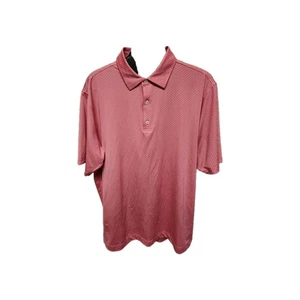 Polo de golf homme FootJoy taille XL rose blanc à pois manches courtes - Photo 1/8