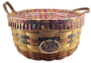 Vintage Longaberger Shades of Autumn Korb mit viel & Liner & Protector 12" - Bild 1 von 8
