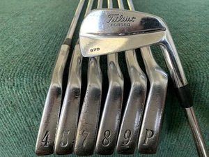 TITLEIST FORGED 670 MB IRON SET - RH, 3-PW (Missing 6), +.5”, TTDG X100 - NICE!! - Picture 1 of 14