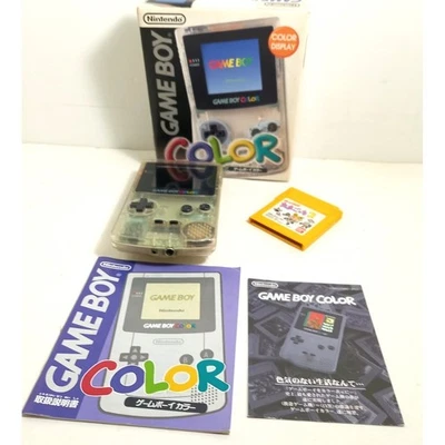 Game Boy Color CGB-001 caixa roxa transparente e manual incluído - Imagem 1 de 4
