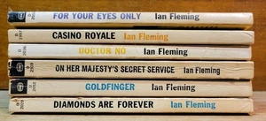 Lot of 6 James Bond 007 Books Ian Fleming Vintage Signet Paperback - Imagen 1 de 5