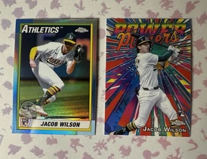 2025 Topps Chrome Jacob Wilson 2 Card Insert Lot Athletics - Picture 1 of 1