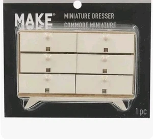 Dollhouse Miniature Dresser 6 Drawer Wood Finish 1:12 Doll House By Make Market - Picture 1 of 8