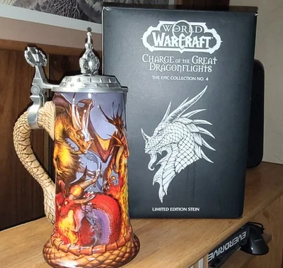 Taza WoW World of Warcraft #4 Taverncraft Stein Charge of the Great Dragonflights Foto 1 de 4