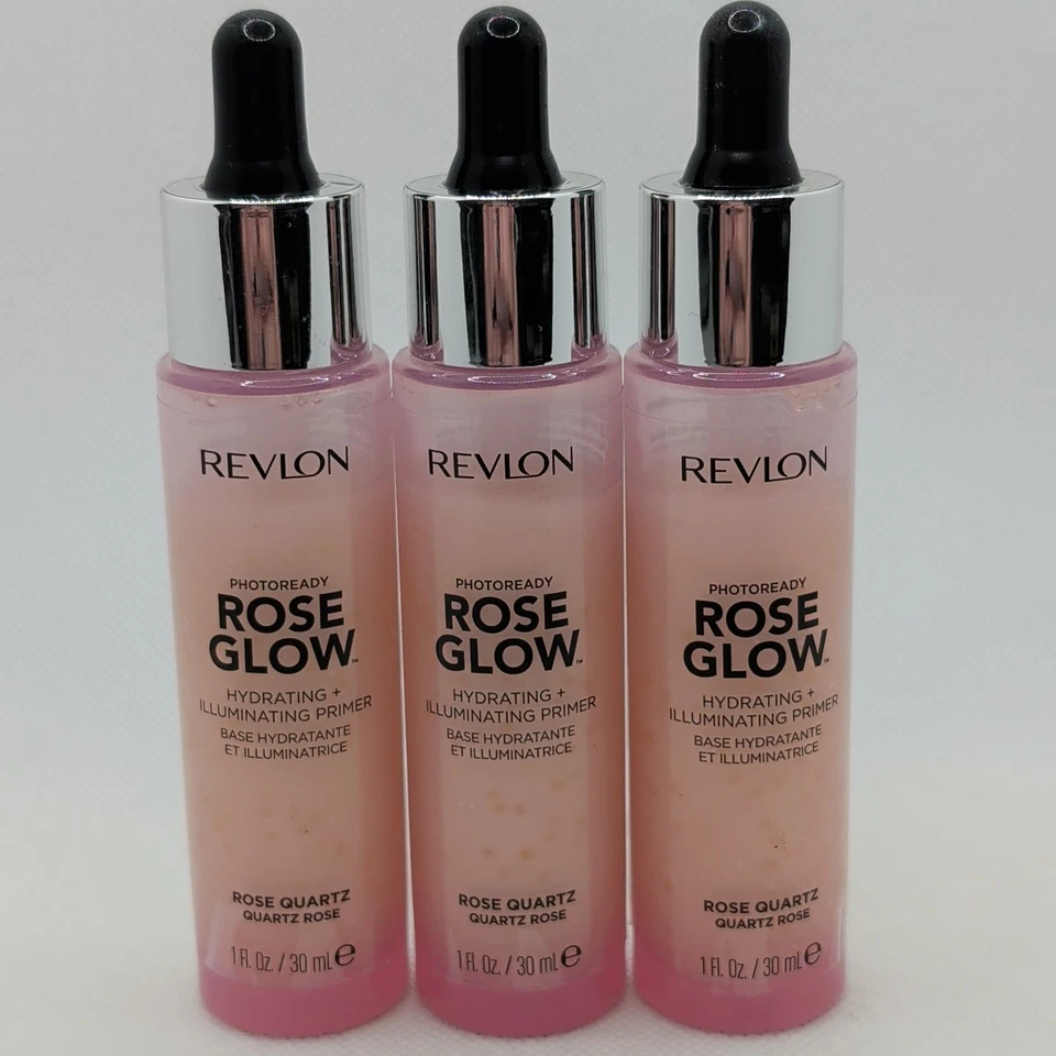 3 Revlon Photoready Rose Glow Hydrating + Illuminating Primer Rose Quartz 1oz ea - Image 1 of 1