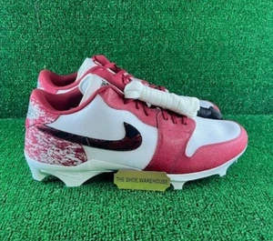 Men Nike Jordan 1 Low Alpha Menace 4 Oklahoma Football Cleat HF5589-106 Size 15 - Picture 1 of 6