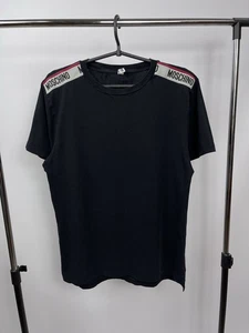 Moschino T-Shirt Size S (USA) Multi Logo Black - Picture 1 of 6