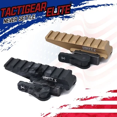 TACTIGEAR ELITE New Unity Tactical FAST Optics Riser for EOTech EXPS FST-ORF Black FDE
