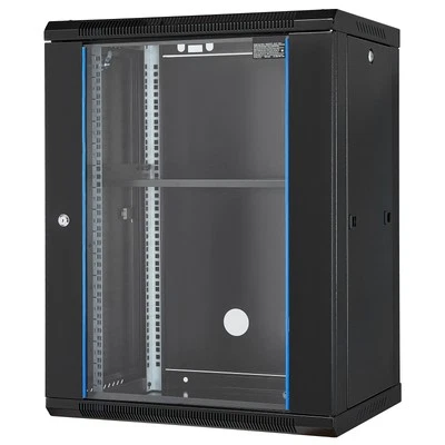 Gabinete de rack de servidor de red de montaje en pared de 15U cerradura de puerta de vidrio de 18"" Foto 1 de 4