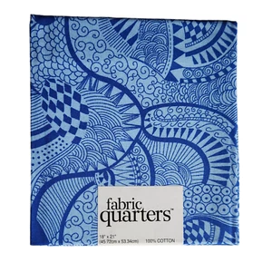 2016 Blue Print Fat Quarter 18"x21" 100% Cotton Fabric Quarters JoAnnes 7784432 - Picture 1 of 4