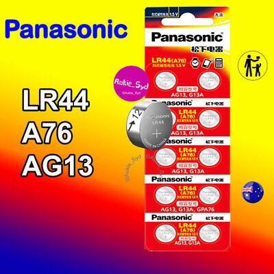 Genuine Panasonic LR44 Battery A76/AG13 Button Cell Batteries 200~50~30~20~10 X1 • 93.99$