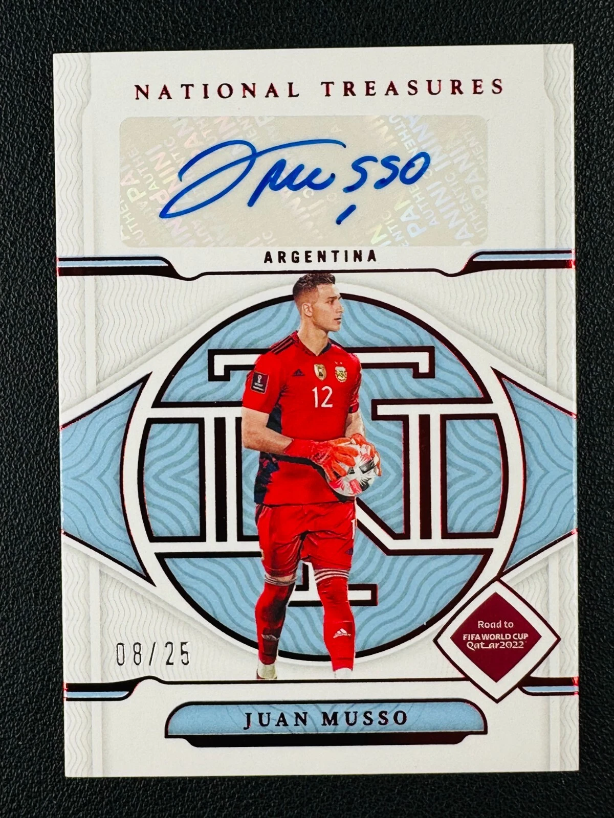 2022 Panini National Treasures Road to Qatar Juan Musso Auto 08/25#Z