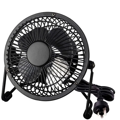 Starke Desk Fan Black 240V AC Hi-Speed Air Tilt Adjustment Personal 10cm Cooler - image 1 of 3