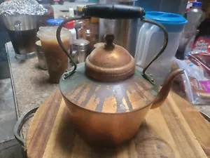 Rustic Copper Teapot Tall Handle - Picture 1 of 3