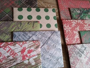 Homemade Envelopes Decorative 4 BAR Christmas Holiday New Year - Picture 1 of 5