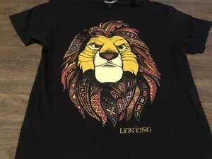 Camiseta negra grande de diseño artístico juvenil de Disney El Rey León - Imagen 1 de 6
