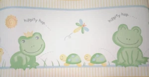 froggy tales wall border lambs & ivy partial roll prepasted kids 7 feet USA - Picture 1 of 2