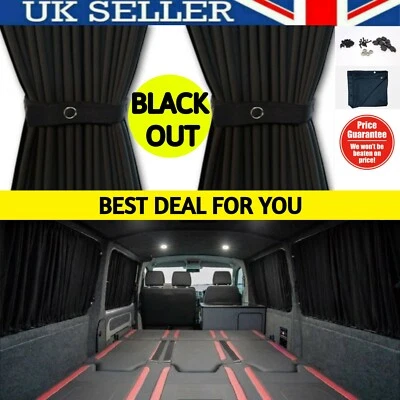 ✅ Kit Cortina VAUXHALL VIVARO BLACKOUT - NEGRO 2 VENTANAS LATERALES Cortinas Foto 1 de 4