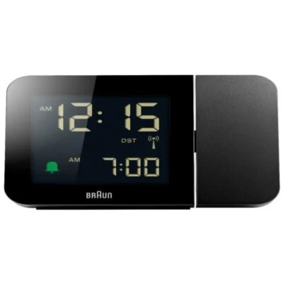 Braun BC15B-DCF Funkwecker schwarz drehbarer Projektor Uhrzeitprojektion NEU - Bild 1 von 3