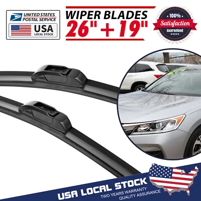 Juego de limpiaparabrisas delantero genuino OEM de 26"+19" para Acura ILX 2013-2015 Foto 1 de 4