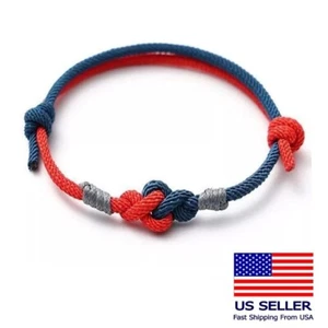 Verstellbares Strickseil Milan Nylon Kordel Glücksknoten Armband für Männer und Frauen - Bild 1 von 14