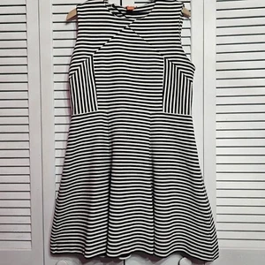 Joe Fresh Striped Fit And Flare Dress Women's Size XL - Picture 1 of 9