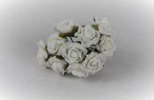 12 Stem Artificial Miniature Foam Roses Wedding Buttonhole Flowers