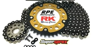 SUZUKI GSXR750 SUPERSPROX RK ZXW 520 2004-2005 KIT DE CADENA Y PIÑONES QA negro - Imagen 1 de 8