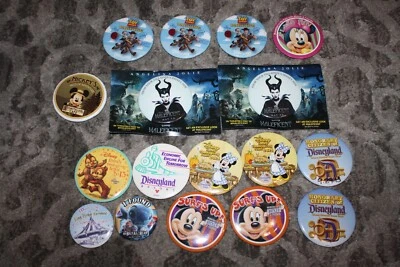 Lote De Colección 17 Botones Disney Disneyland Prendedor Trasero Foto 1 de 2