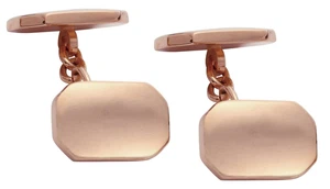 Code Red Rose Gold Chain Link Cufflinks Code Red - Picture 1 of 1